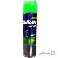 ژل اصلاح مردانه ژیلت سری 3X مدل Sensitive حجم 200 میلی لیتر ا Gillette Sensitive 3X Shaving Gel For Men 200 ml