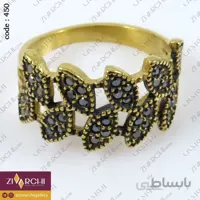 انگشتر استیل مارکازیت (طرح گندم) 450