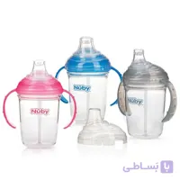 لیوان آبمیوه خوری سوپاپدار دسته دار 240 میل نابی Nuby