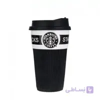 ماگ سرامیکی استارباکس با درپوش سیلیکونی طرح اکولایف