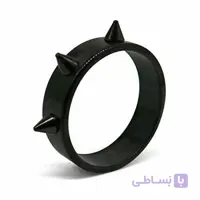 انگشتر رینگ اسپایک دار مشکی سایز 7 (17)