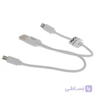 کابل تبدیل USB به microUSB و لایتنینگ تسکو مدل TC-A28 طول 0.2 متر