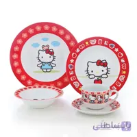 سرویس چینی زرین 1 نفره کودک کیتی (5 پارچه) ا Zarin Iran ItaliaF Kitty 5 Pieces Porcelain Kid Dinnerware Set