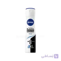 اسپری ضد تعریق زنانه NIVEA مدل Black And White Invisible Fresh حجم 150 میل