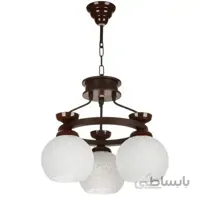 لوستر چوبی ۳ شعله چشمه نور کد G560/3-BR