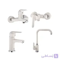 ست شیرالات درخشان مدل کاج وایت