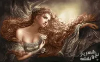 نخ و نقشه آماده بافت تابلوفرش طرح دختر رویا کد 93318