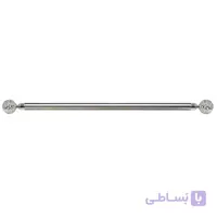 چوب پرده مدل قپه گرد طول 125 سانتیمتر سقفی کروم