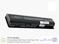 باتری 6 سلولی EV06 لپ تاپ اچ پی Pavilion DV5 ، DV6