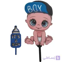 تاپر تزیین کیک بهگز مدل نوزاد پسر مجموعه 2 عددی