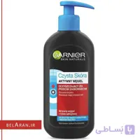 ژل شستشوی صورت زغال گارنیر حجم 200 میلی لیتر ا Garnier Komurlu Face Wash 200 ml کد 335696