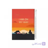 دفتر روکش پلاستیکی سیمی تک خط ۱۰۰ برگ پاپکو