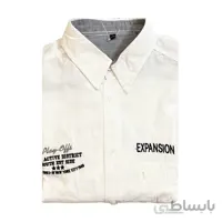 پیراهن مردانه سفید برند EXPANSION TEAM