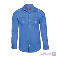 پیراهن لی آبی زاپ دار – کد N2001