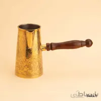 قهوه جوش برنجی طلایی بدون در مدل ژالین سایز 3
