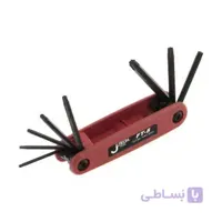 مجموعه 8 عددی آچار ستاره ای تاشو جتک مدل HRC56-61