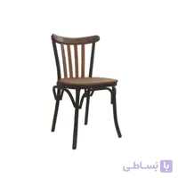 صندلی بدون دسته فلزی برسو باکف و پشت اتصال چوبی N607W نظری