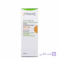 کرم ضد آفتاب پریم SPF60 بژ روشن پوست چرب و جوش دار 40 میلی لیتر