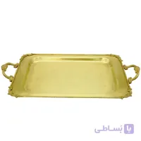 سینی مستطیل برنجی متوسط ایران کادو مدل 152bm ا Irankado BM152 Rectangular Brass Tray