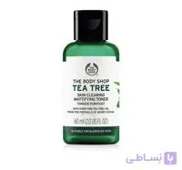 تونر پاک کننده صورت تی تری بادی شاپ حجم 60 میل ا tea tree clearing facial wash the body shop