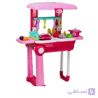 ست آشپزخانه چمدانی صورتی