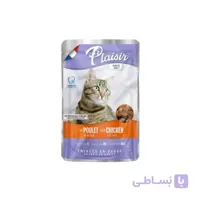 پوچ گربه بالغ پلازیر با طعم مرغ و جگر Plaisir au poulet with chicken and liver