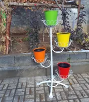 جاگلدان و استند فلزی 4شاخه ای فرفورژه