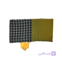 شال زنانه پیچازی راه راه زرد