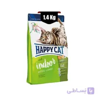 غذای خشک گربه ایندور با طعم بره و مرغ هپی کت وزن 1.4 کیلوگرم