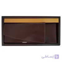ست کیف پول و جاکارتی چرم طبیعی زنانه ST111