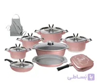 سرویس ۱۸ پارچه قابلمه چدن گرانیت MGS