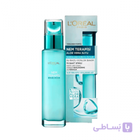 سرم آبرسان لورآل مخصوص پوست نرمال تا خشک ا Loreal paris hydra genius aloe water normal to dry skin کد 365102