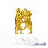 تندیس کریستال طلا مارک گلد طرح رزم هخامنشی CI01