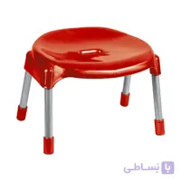 چهارپایه پشتی دار پایه فلزی کوتاه کرم