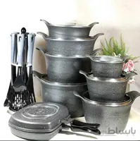 سرویس قابلمه نقره ای 26 پارچه سام ست