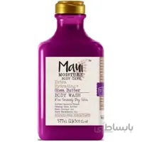 شامپو بدن مائویی مدل شی باتر Maui Shea Butter حجم ۵۷۷ میل | بدون سولفات، آبرسان قوی، مناسب پوست معمولی و خشک ا Maui Moisture Shea Butter Body Wash 577ml