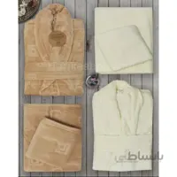 ست حوله 6 تکه عروس و دامادی ازدیلک طرح وگا