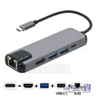 مبدل Type-c به LAN و USB3.0 و HDMI و Type-c مخصوص موبایل و مک بوک اونتن Onten