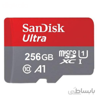 کارت حافظه microSDXC سن دیسک مدل Sandisk Ultra A1 کلاس 10 استاندارد UHS I سرعت 120MBps ظرفیت 256 گیگابایت در بروزکالا