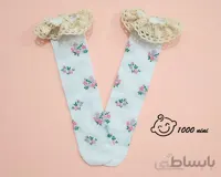 جوراب لب تور کتان ایپلیک