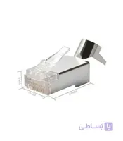 سوکت Cat6 فلزی شانه دار