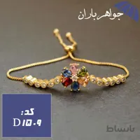 دستبند استیل طلایی زنانه مدل گل کد D_1509