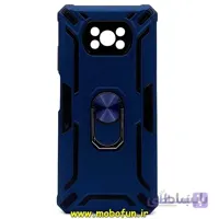 قاب گوشی Poco X3 NFC - Poco X3 Pro پوکو شیائومی طرح ضد ضربه بتمن هولدر دار محافظ لنز دار سرمه ای کد 434