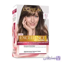 کیت رنگ مو لورآل مدل Excellence شماره 6.1 حجم 50 میلی لیتر بلوند تیره
