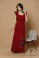 پیراهن نخی بلند زنانه 36042 ترک | سکسن | Sexen