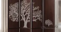 پاراوان لیزری طرح درخت دور و نزدیک