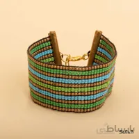 دستبند مهره ایی منجوق پهن