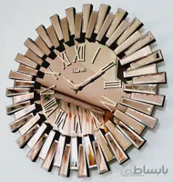 ساعت دیواری خورشیدی در دو رنگ طلایی و نقره ای قطر 60 سانت و قطر 90 سانت بسیار زیبا - طلایی / قطر 60 سانت