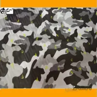 پارچه شمعی چریکی سفید پشت نقره ای عرض 170