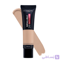 کرم پودر 24 ساعته مت کاور اینفیلبل لورآل 175 sand ا Loreal infaillable matt cover foundation 175 sand